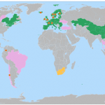 emissions trading/ carbon tax and trading world map